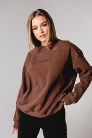 Essential Crew Jumper | Brown