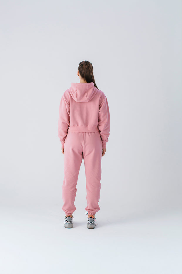 Cropped Hoodie | Dusty Coral