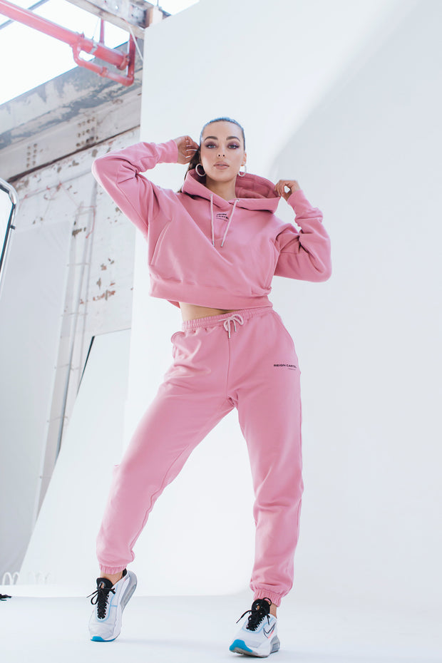 Cropped Hoodie | Dusty Coral