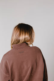 Half Zip Jumper Oversized | Brown