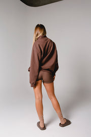 Half Zip Jumper Oversized | Brown