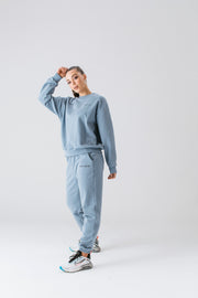 Essential Crew Jumper | Dusty Blue