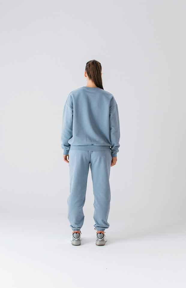 Essential Crew Jumper | Dusty Blue