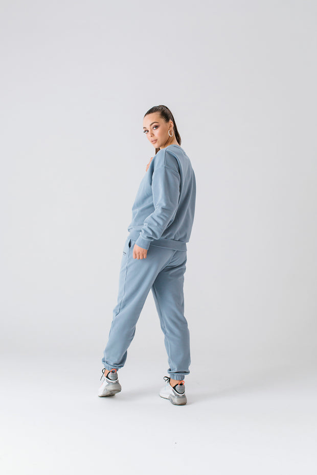 Essential Crew Jumper | Dusty Blue