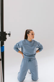 Essential Crew Jumper | Dusty Blue