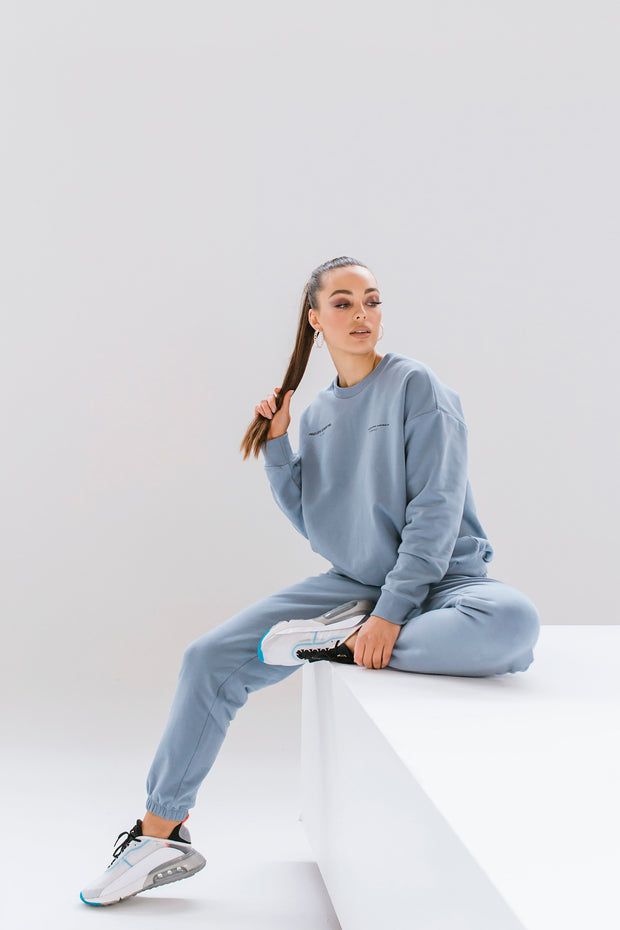 Essential Crew Jumper | Dusty Blue