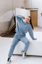 Essential Crew Jumper | Dusty Blue