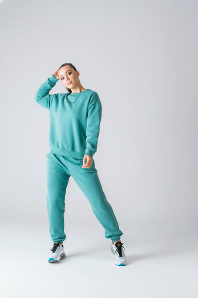 Tess Track Pants | Dusty Turquoise