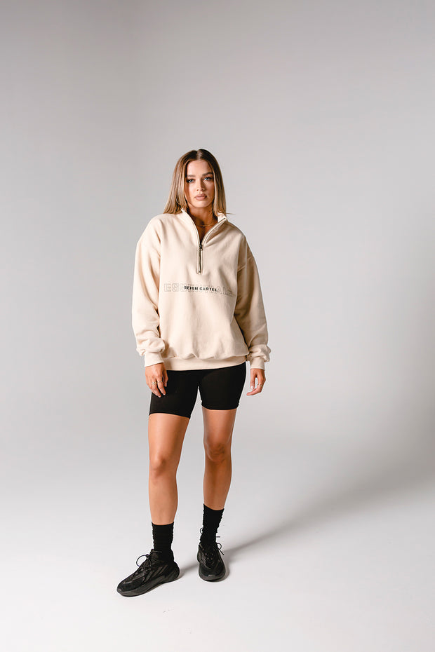 Half Zip Jumper Oversized | Oatmeal