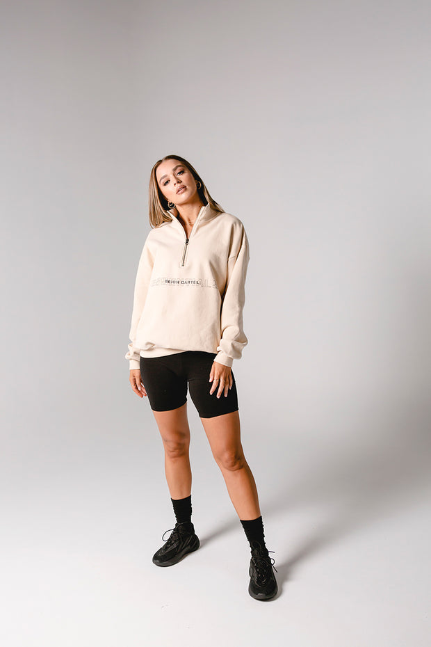 Half Zip Jumper Oversized | Oatmeal