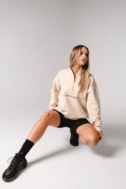 Half Zip Jumper Oversized | Oatmeal