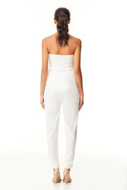 Scralette Strapless Pantsuit | Ivory