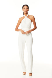 Penelope Halter Pantsuit | Ivory