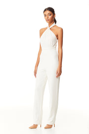 Penelope Halter Pantsuit | Ivory