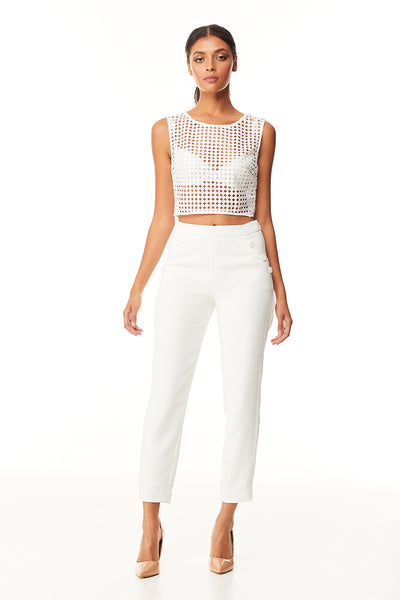 Valoria Slim Pant | Ivory