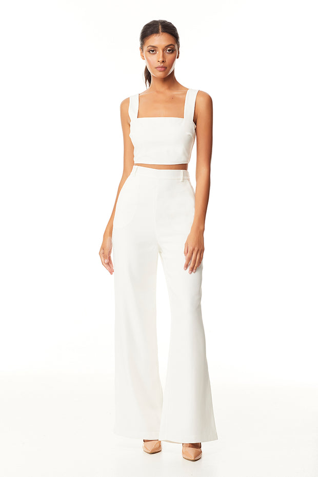 Violet Wide Leg Pant | Ivory