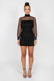 Sofia Lace Mini Dress | Black