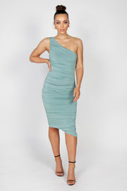 Mila Ruched Midi Dress | Marine